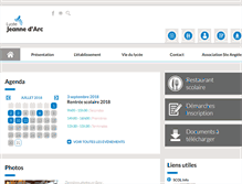 Tablet Screenshot of lyceejeannedarc.com